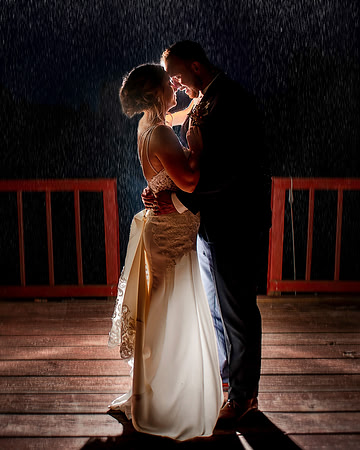 Dramatic Bride and Groom photo.
