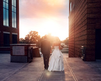 sunset wedding photo