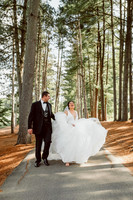 wooded wedding photo
