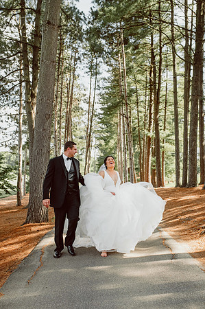 wooded wedding photo